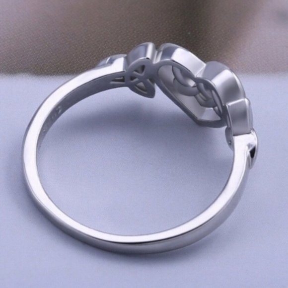 Heart 925 Silver Wedding Ring New - Picture 3 of 3